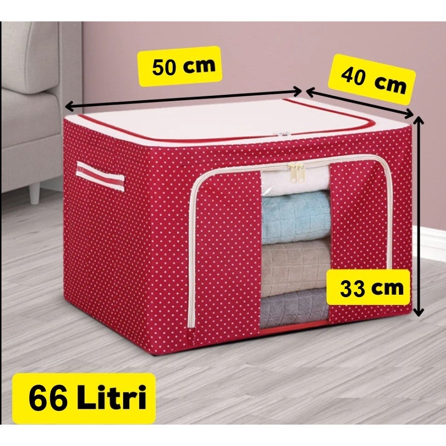 Cutie de depozitare pliabila Flippy 66 L, 50x40x33 cm, rosie