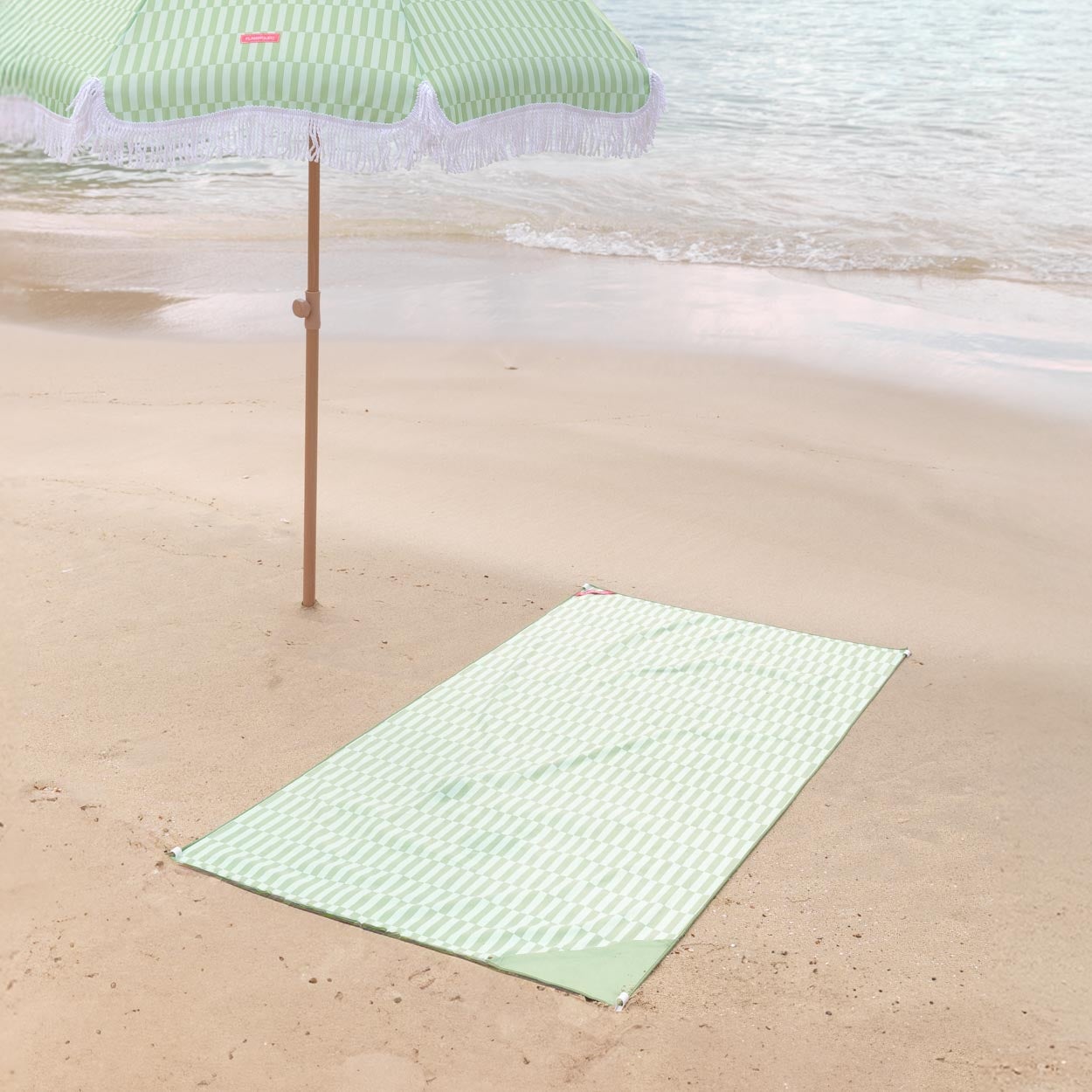 Flamingueo Serviette Plage Piscine Microfibre 180x90cm Vert - 3