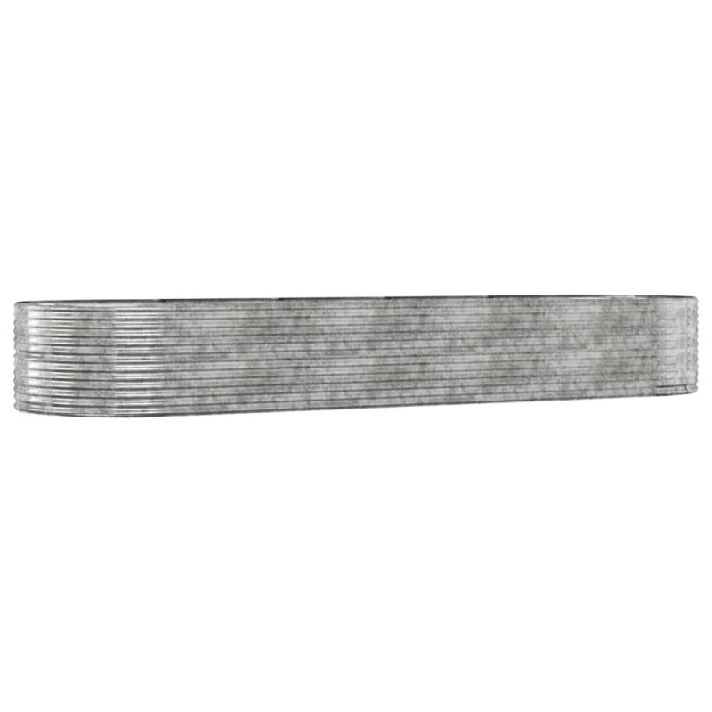 VIDAXL - Letto Giardino Acciaio Vernice a Polvere 212x140x68cm Argento