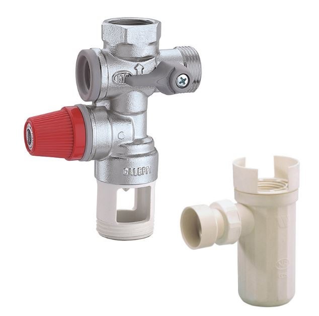 Kit groupe de sécurité 3/4 pour chauffe eau + siphon de groupe