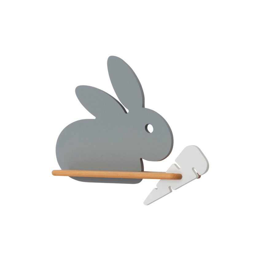 Kinkiet Rabit szaro-biały-jasne drewno LED 4W 4000K 200lm wym: 31 x 37 x 12 cm metal IP20 Candellux