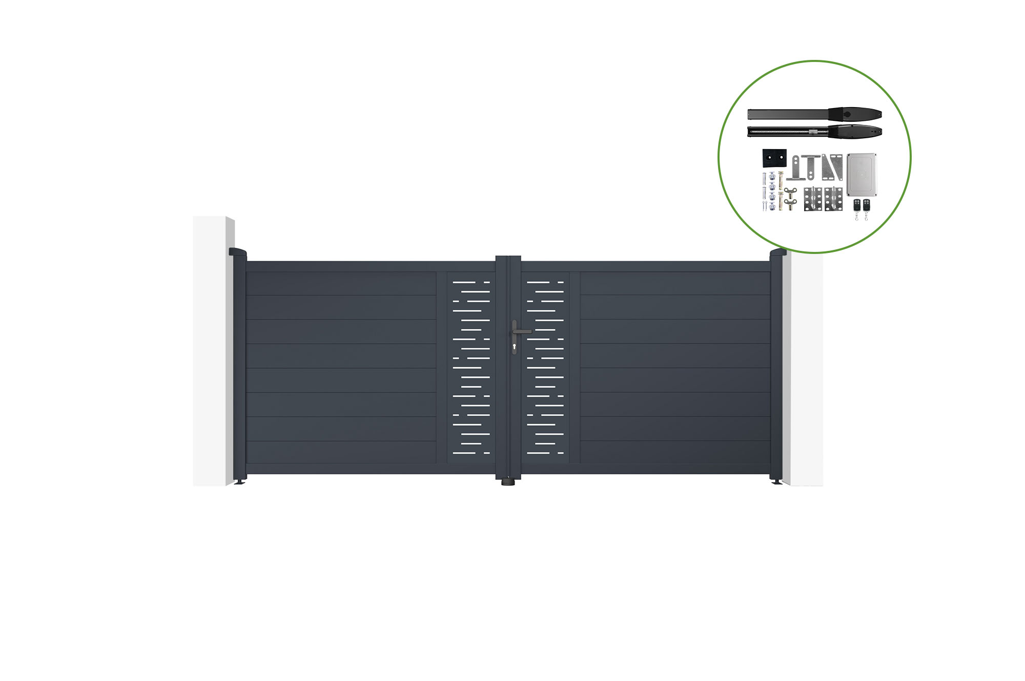 Elektryczna brama skrzydłowa ARLBERG 350B140 + napęd HICKER B200