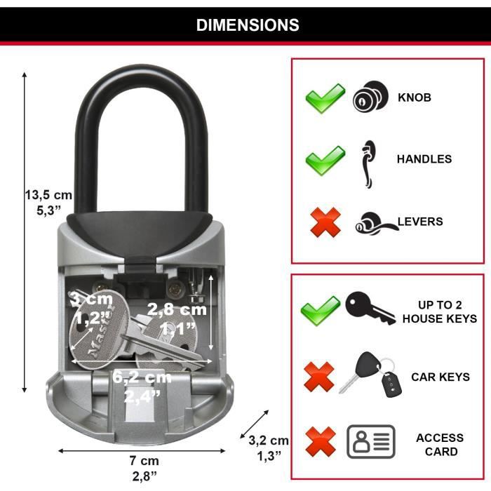 Boîte à clés transportable Master Lock 5406EURD - 8
