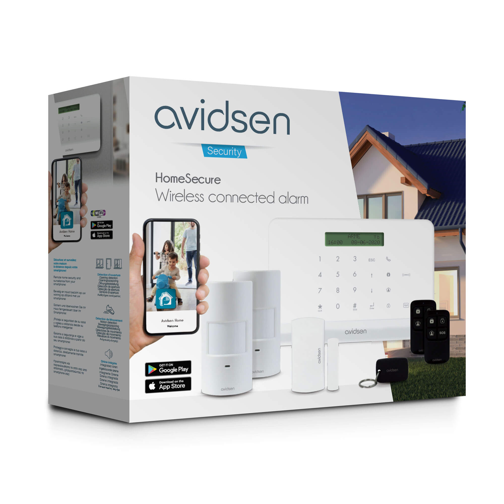 Kit Allarme connesso + telecamera motorizzata connessa +telecamera solare +lampadina RGB E27 connessa - 9