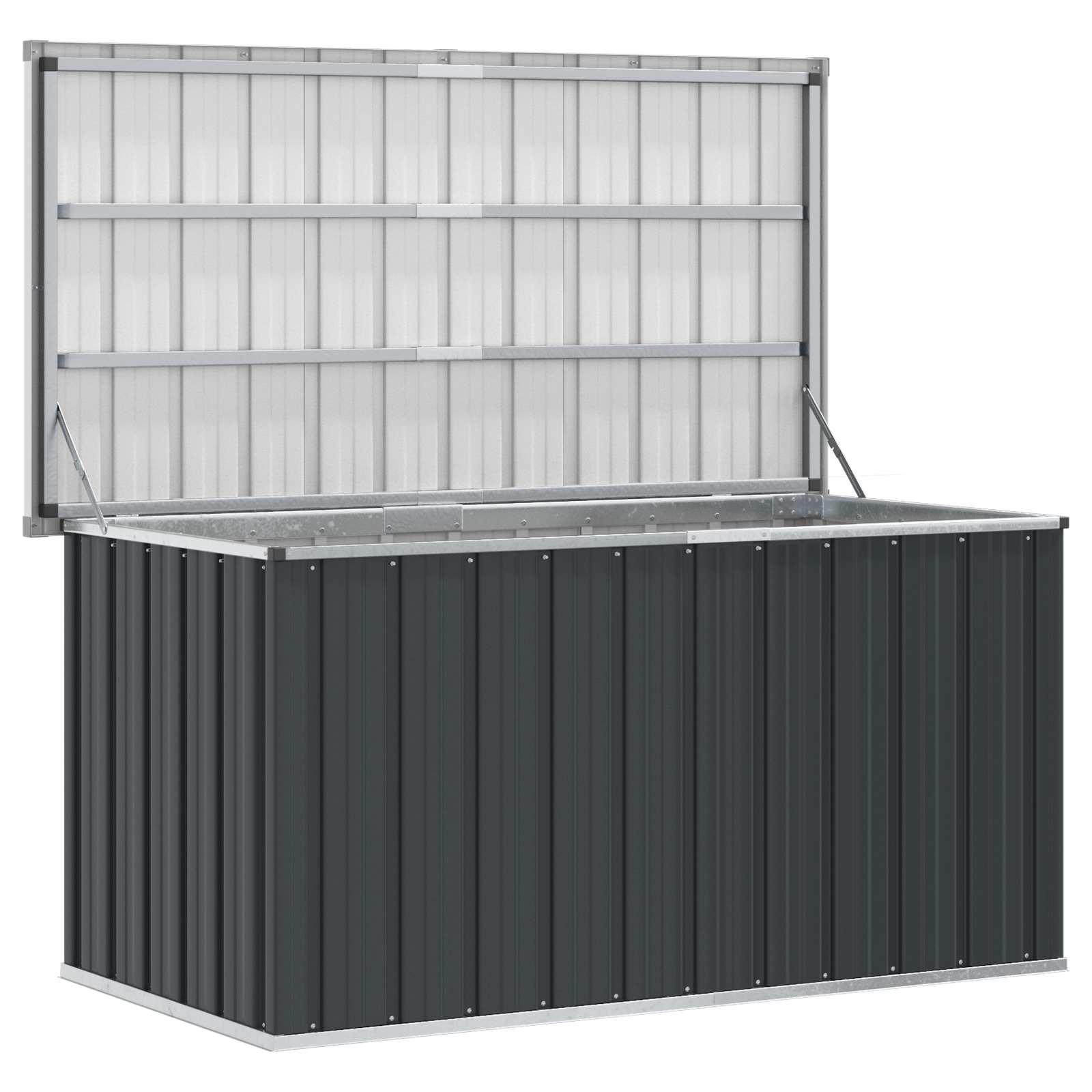 vidaXL Boîte de rangement de jardin Anthracite 129x67x65 cm - 5