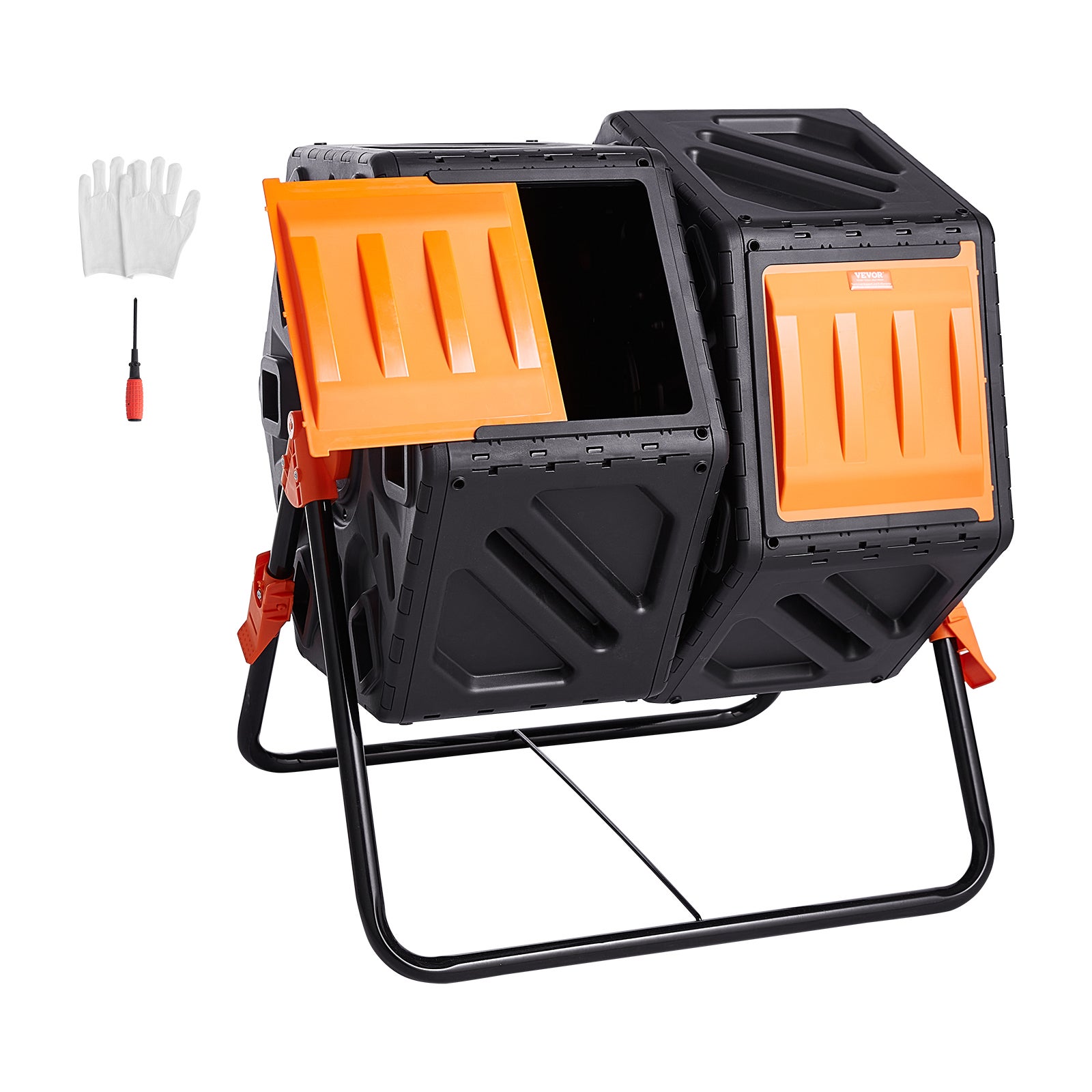 Kompostownik bębnowy Kompostownik bębnowy 140 l, Kompostownik bębnowy Obrotowy kompostownik bębnowy w pomieszczeniu dwuosobowym 785 x 605 x 795 VEVOR