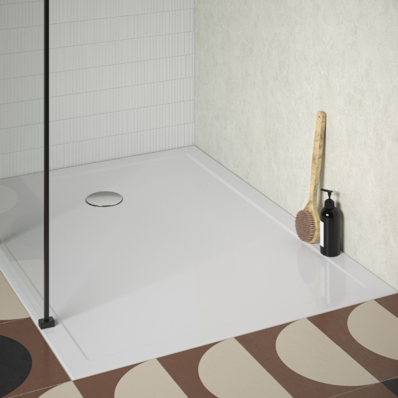 Receveur de douche 120 x 90 JACOB DELAFON Gaspard extra-plat céramique bonde à gauche - 2