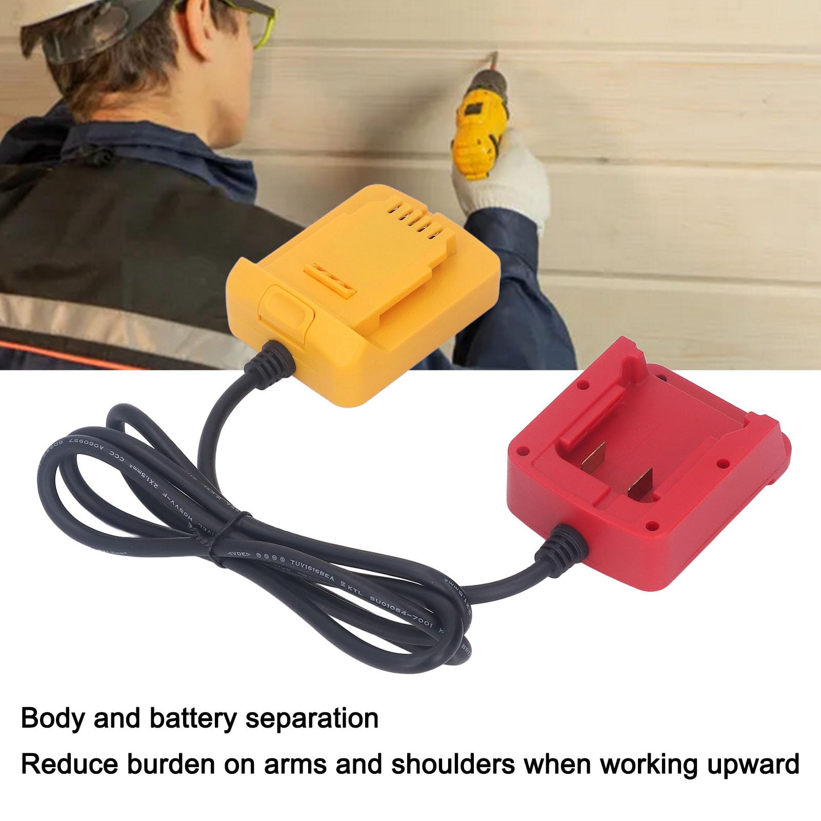 Adaptateur rallonge réducteur de poids DCB201 Port 48 11 1811 Kit batteries lithium-ion 18 V - 8