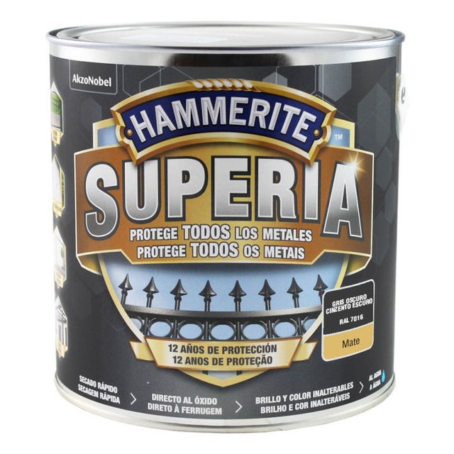 Hammerite Superia Mate - 2,5 L, Cinza Escuro Ral 7016