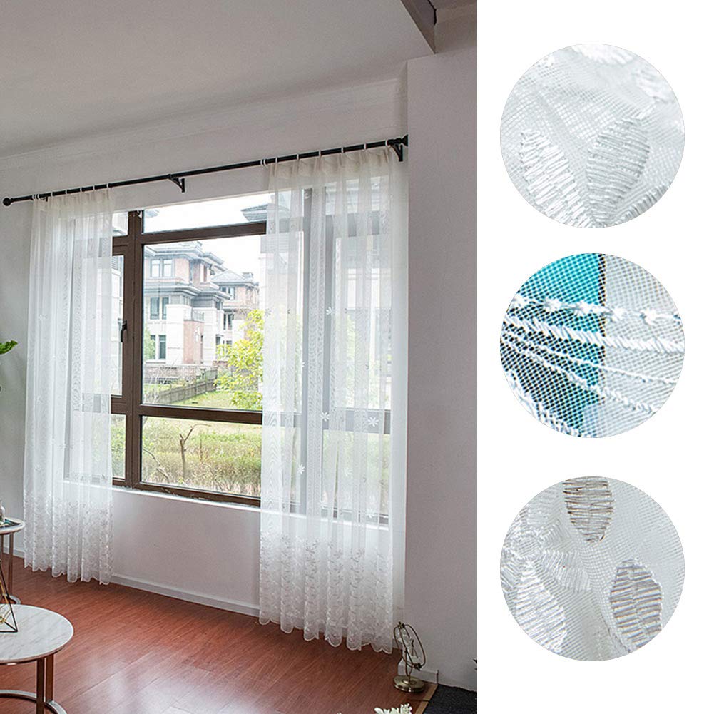 No. 918 Tenda velata con occhielli, in poliestere, colore bianco, 150 x 274 cm
