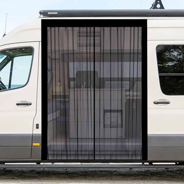 Mosquitera magnética para furgoneta, mosquitera magnética para puerta corredera de autocaravana, 150 x 110 cm, para puerta lateral de coche