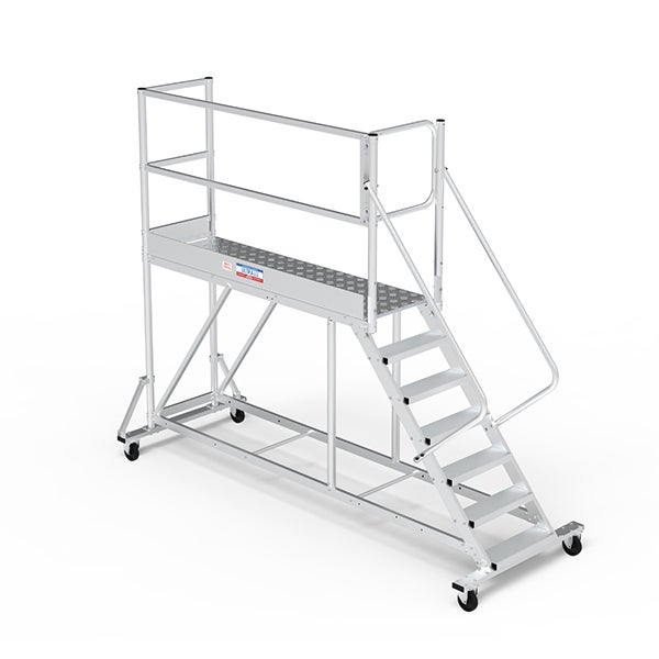 Plateforme roulante 8 marches - Hauteur max. de travail 3.60m - PTF208G-RSP