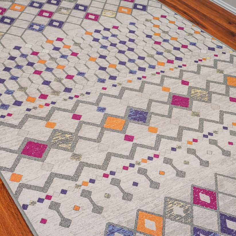 MODEMA - Tappeto lavabile in lavatrice, fondo antiscivolo, tappeto per corridoio 100x200cm Nadia - 4