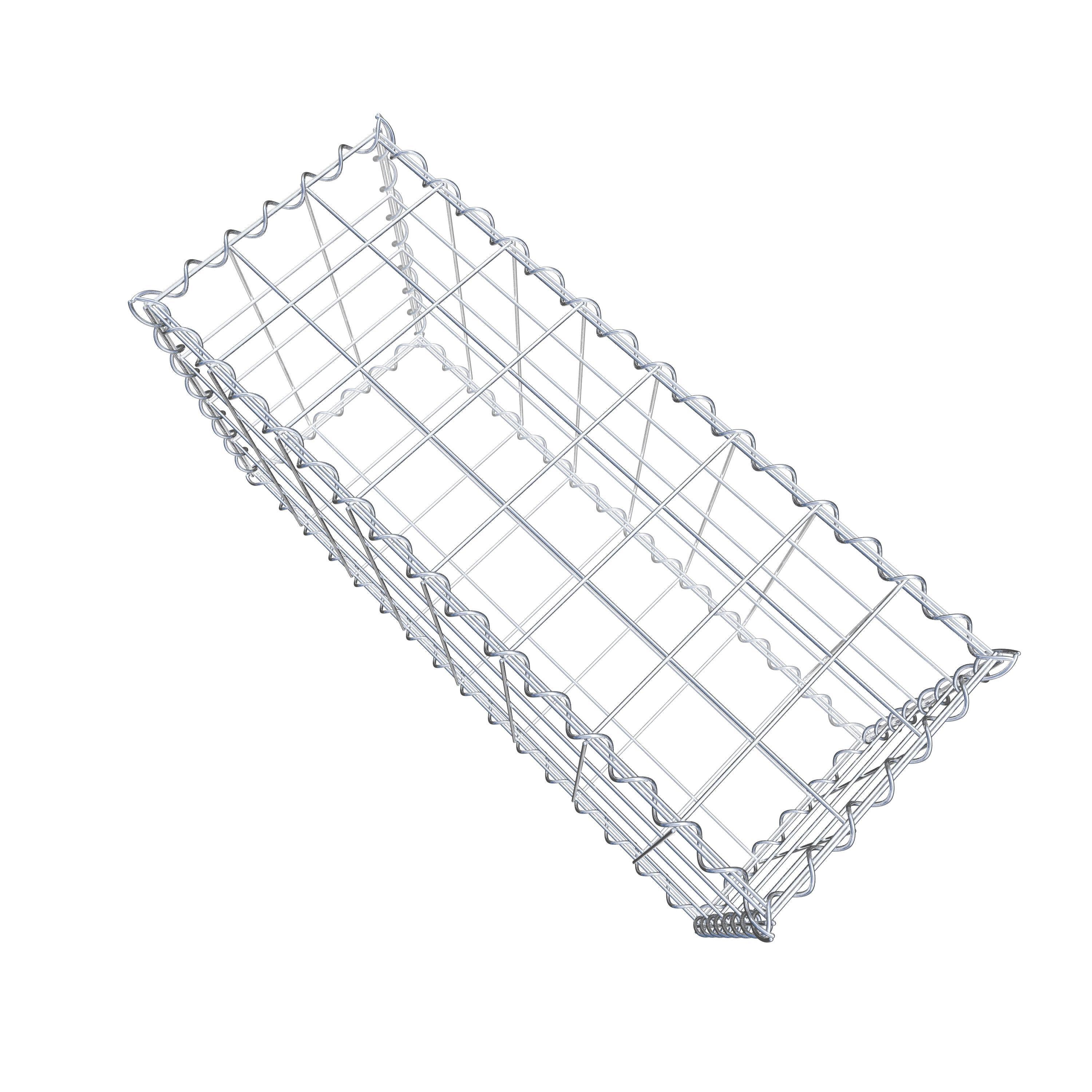 Gavión de acero galvanizado 80x40x30cm (LxAxP), malla 10 x 10cm, Espiral, jaula metálica para muro o jardín - 5