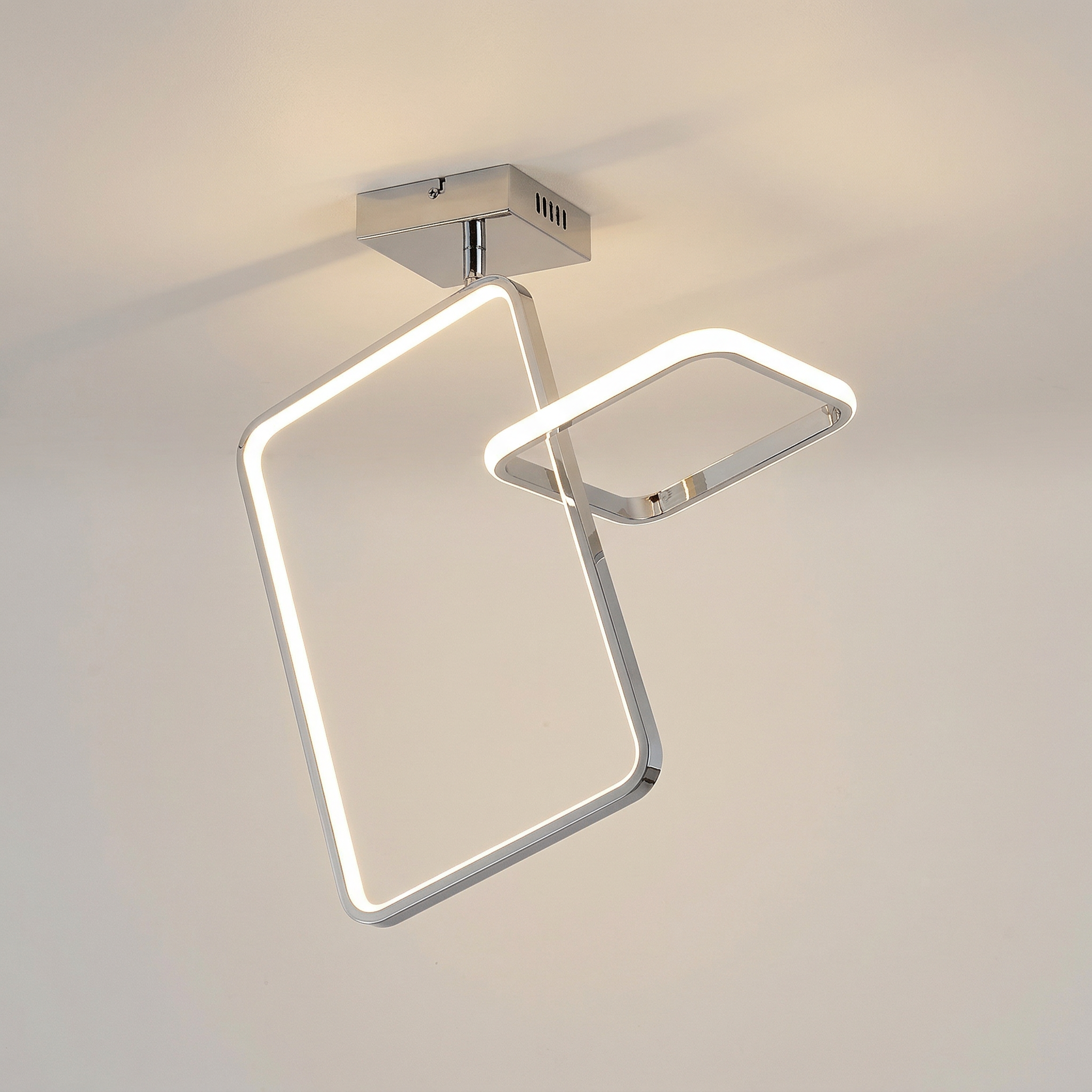 Lampa sufitowa wisząca Malwen chromowana biała LED 36W 4000K 2100lm nowoczesna wym: 52 x 47 cm metal Rabalux