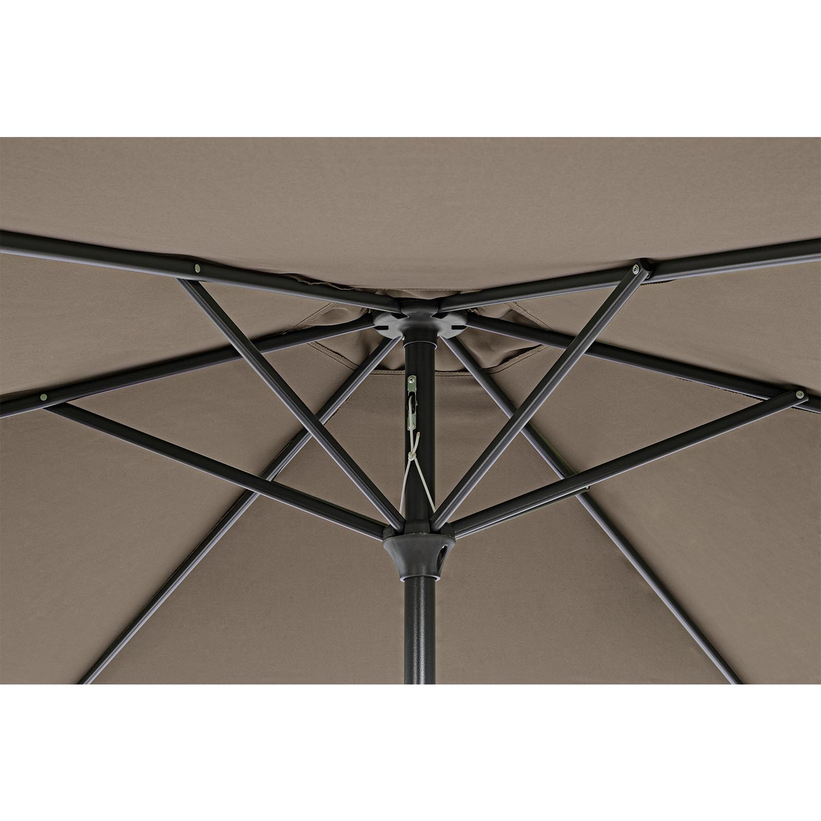 Parasol rond 270 cm en toile bleu et mât en acier - PARAZ - 2