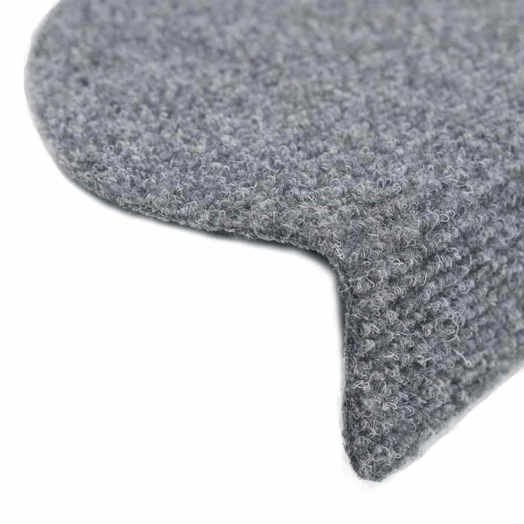 Tapis d'escalier auto-adhésifs 30 pcs gris clair 56x17x3 cm - 6