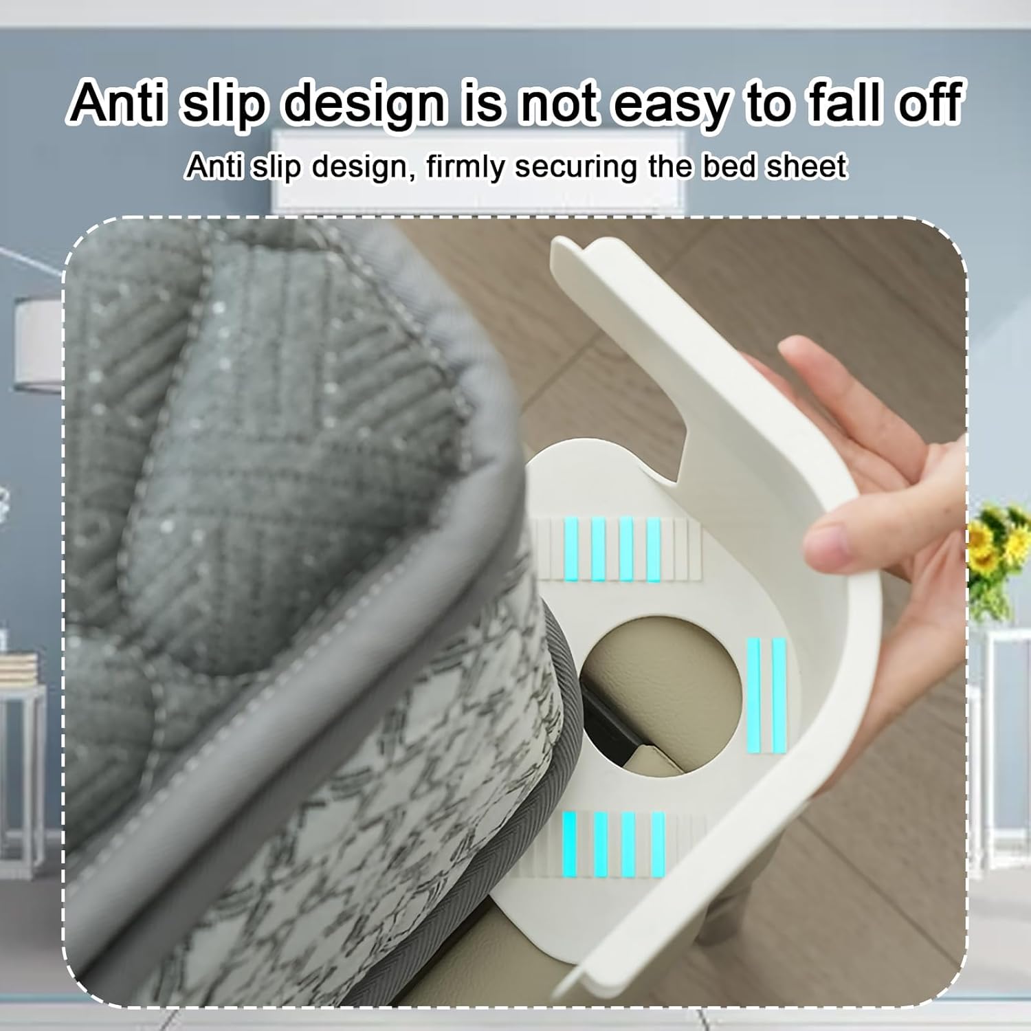 4 Attache Drap Housse, Tendeur Bloc Drap Housse Angle, Bloque Antidérapant Pince Drap Housse Matelas - 4