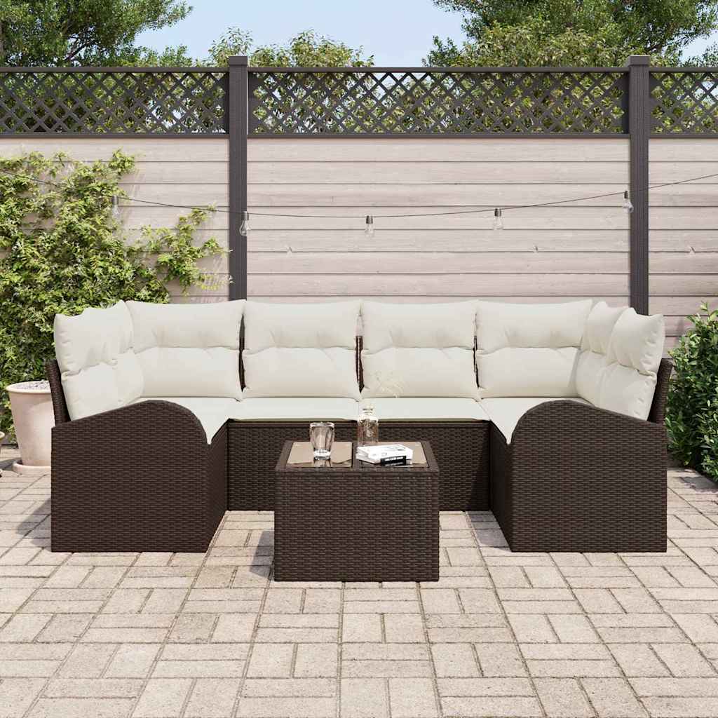 Zestaw Sof na Ogród Brązowy 55 x 55 x 37 cm polirattan vidaXL