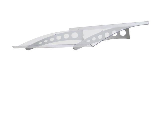 Zlovne Marquise Porte d'Entrée,Auvent de Fenêtre en Polycarbonate Transparent UV Protection,Auvent de Porte et Fenêtres Épaissi Imperméable, Marquise Solaire Abri Banne Incurvé (40x160cm/16 x63