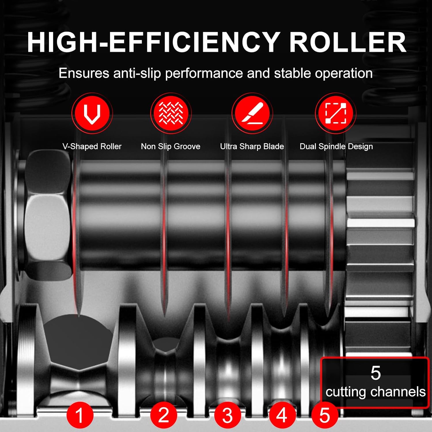 Machine à Dénuder le Cuivre Manuelle avec 6 Canaux et 5 Lames, Denudeur Cable pour Câble de 3 à 17 mm - 4
