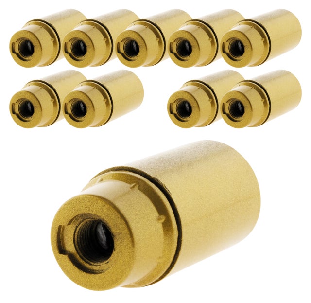 Lot de 10 douilles lisses sans bague E14 - Doré - Zenitech