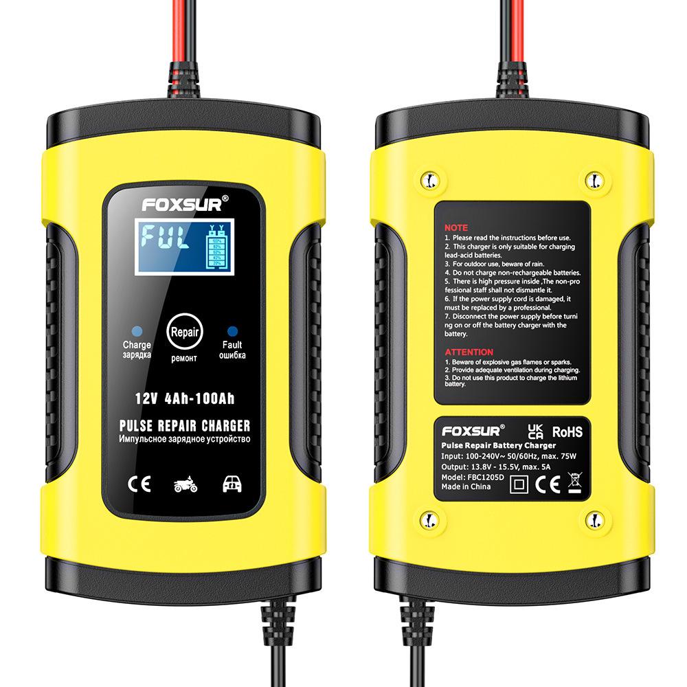 Caricabatterie Automatico Per Auto 12V 10A / 24V 5A – Intelligente, Con Display, Protezioni Multiple E Ventola