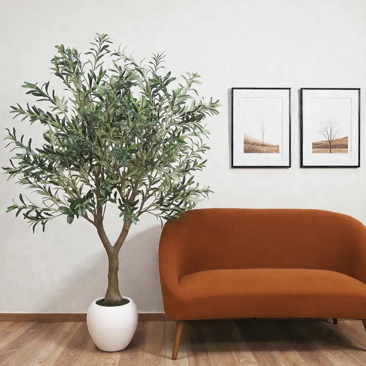 Olivier artificiel pot blanc 180cm - 2