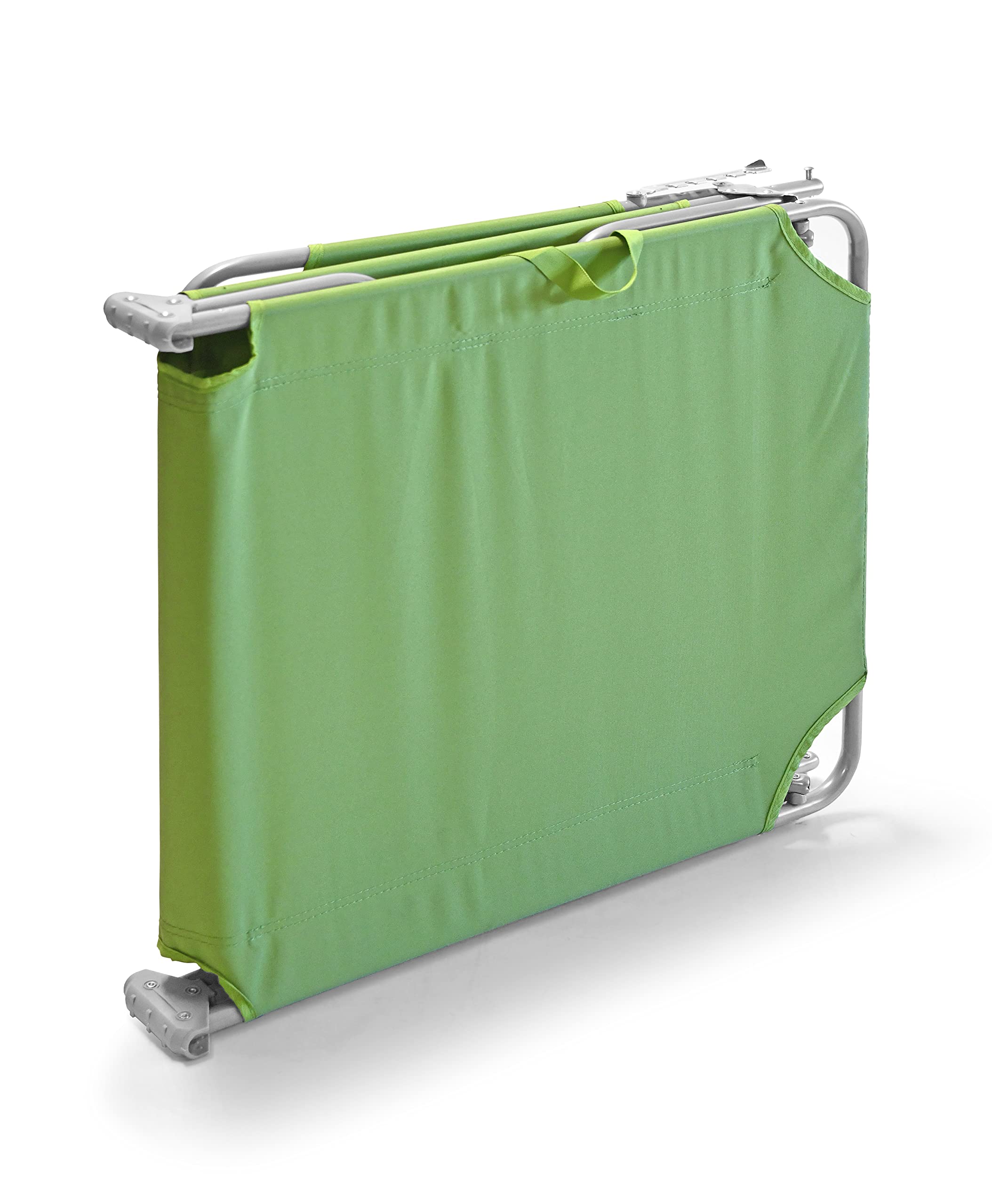 Lettino Pieghevole Neffy Shop Poker - Grigio, Schienale Regolabile 5 Posizioni, Portata 100kg