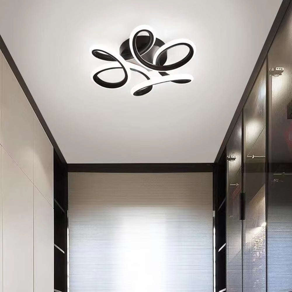 Nowoczesny lampa sufitowa LED w kształcie kwiatu, żyrandol LED 220 V, oświetlenie sufitowe LED do sypialni, salonu, korytarza, białe światło - 6