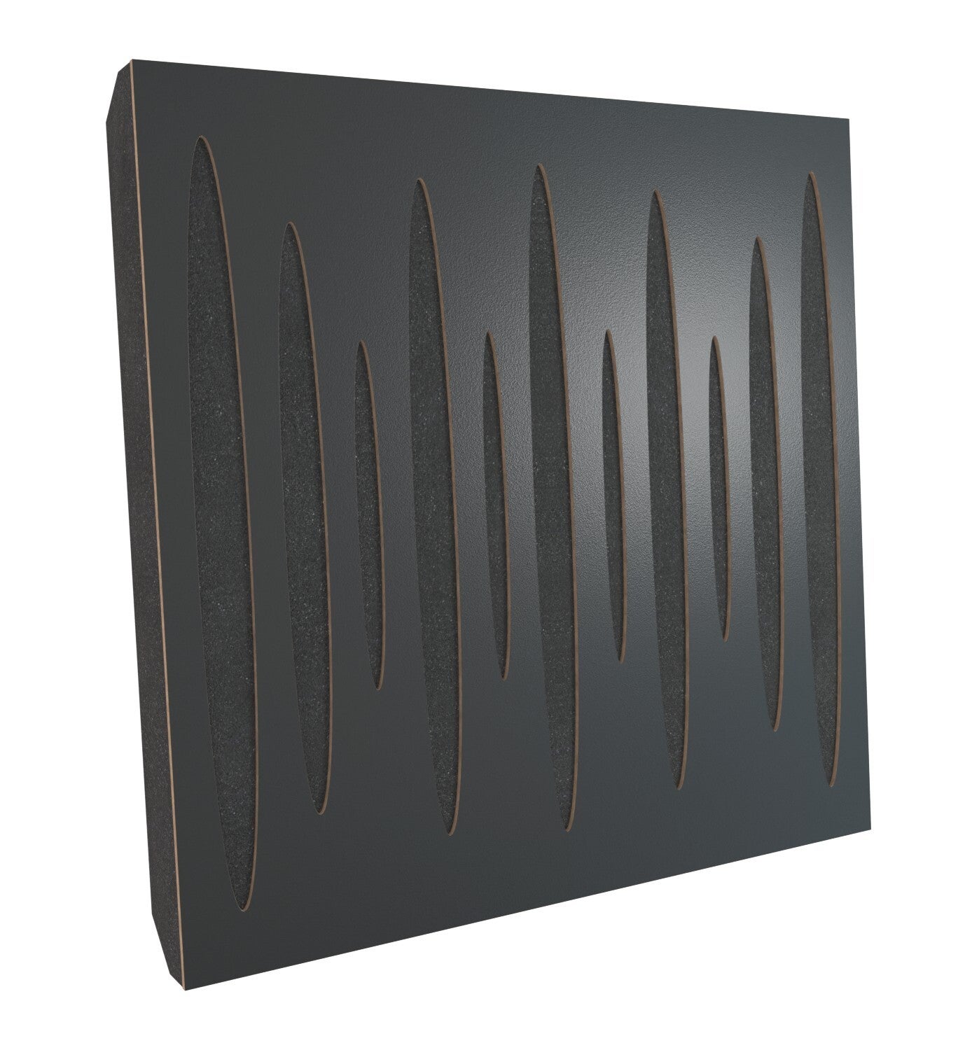 Lot de 4 Panneaux acoustiques insonorisants PULSAR 50x50x5 cm - 1 m² surf.totale - MDF perforé laminé et mousse acoustique - Noir - 2