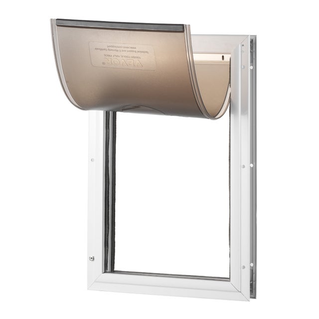 Gatera para Animais,VEVOR Porta para Cão e Gato 423x697 mm,Estrutura em Alumínio,Fechamento & Tampa,Resistente às Intempéries,Branco,Tamanho XL