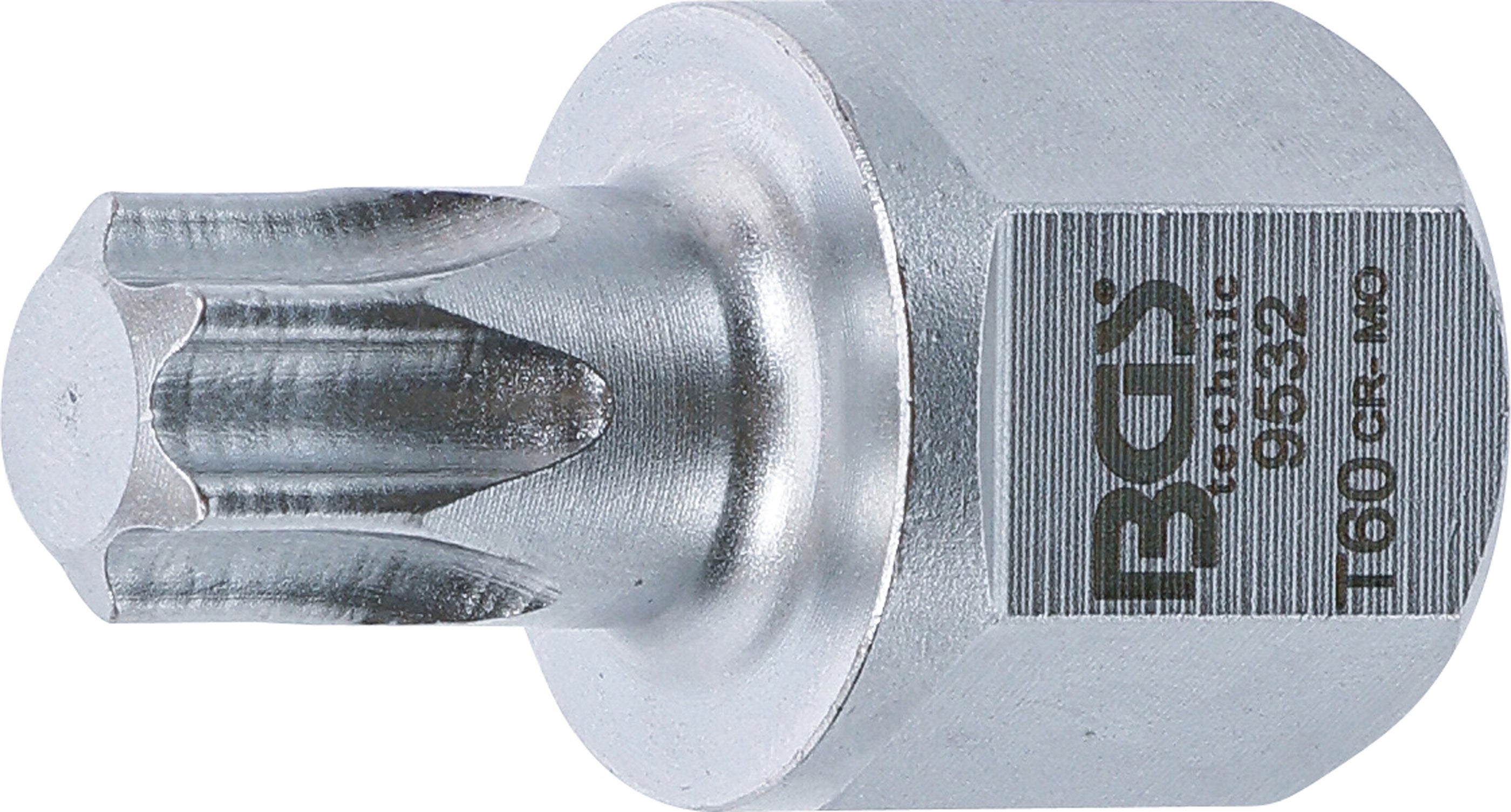 BGS bit do śrub wielozębnych napęd kwadrat wewnętrzny 12,5 mm (1/2"), sześciokąt zewnętrzny SW 22 mm profil T (do Torx) T60 - 9532