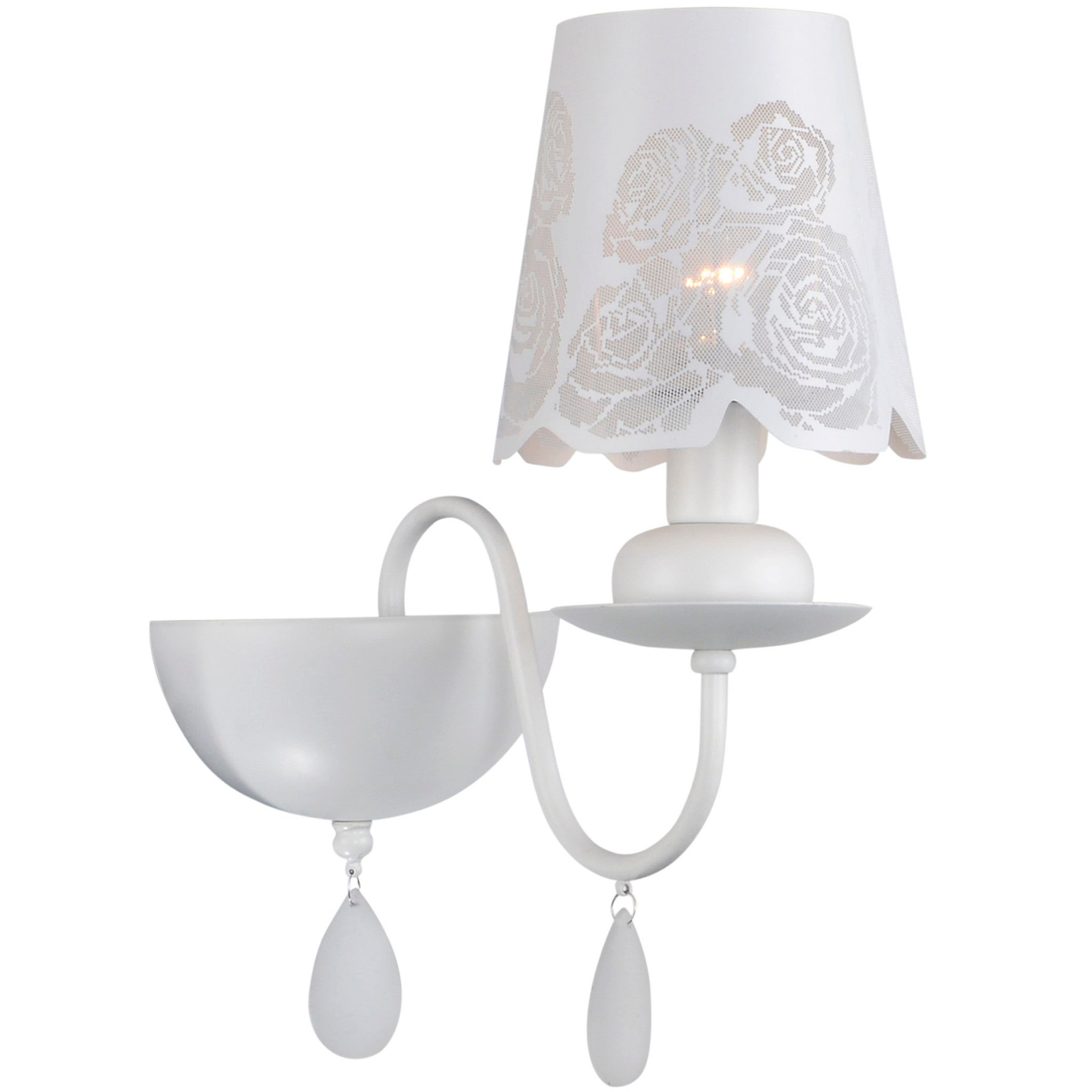 Kinkiet ścienny Fabrizia biały 1xE14x12W wym: 36 x 15 x 29,5 cm metal IP20 Polux