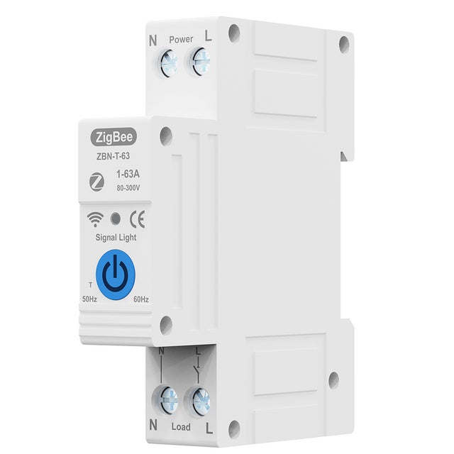 Disjuntor Inteligente WiFi, Interruptor Inteligente Monofásico 63A, Relé WiFi para Casa Inteligente (Faça Você Mesmo)