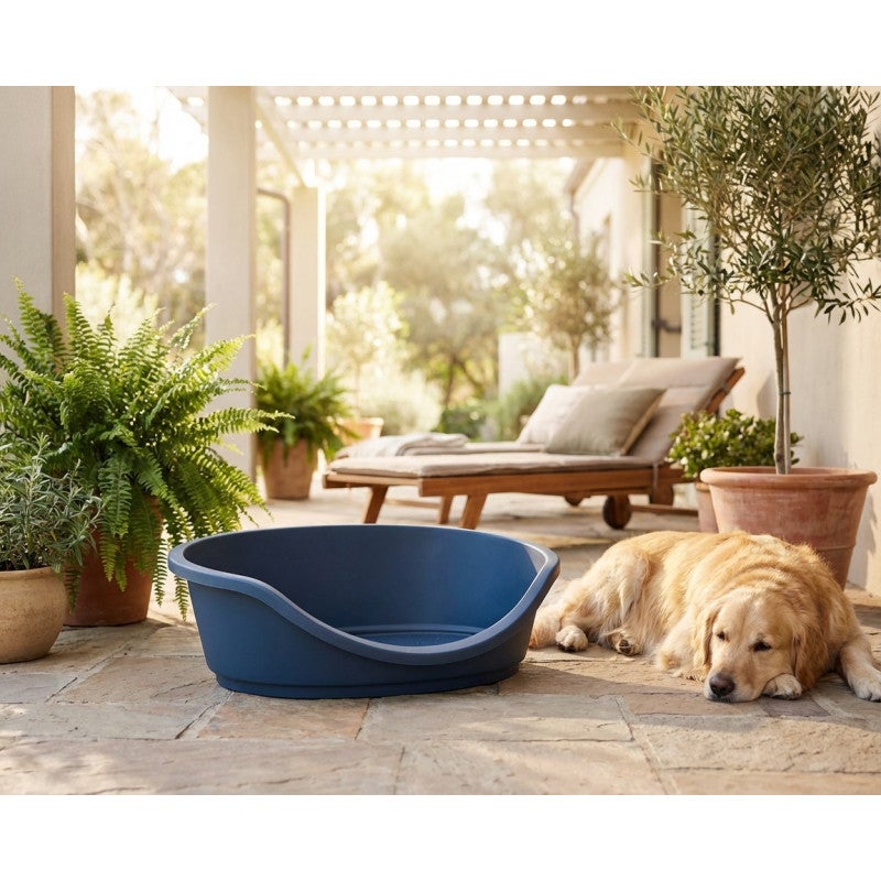 Cama de plástico para cães de grande porte 80x60x25 cm | Ideal para animais de raça grande - 5