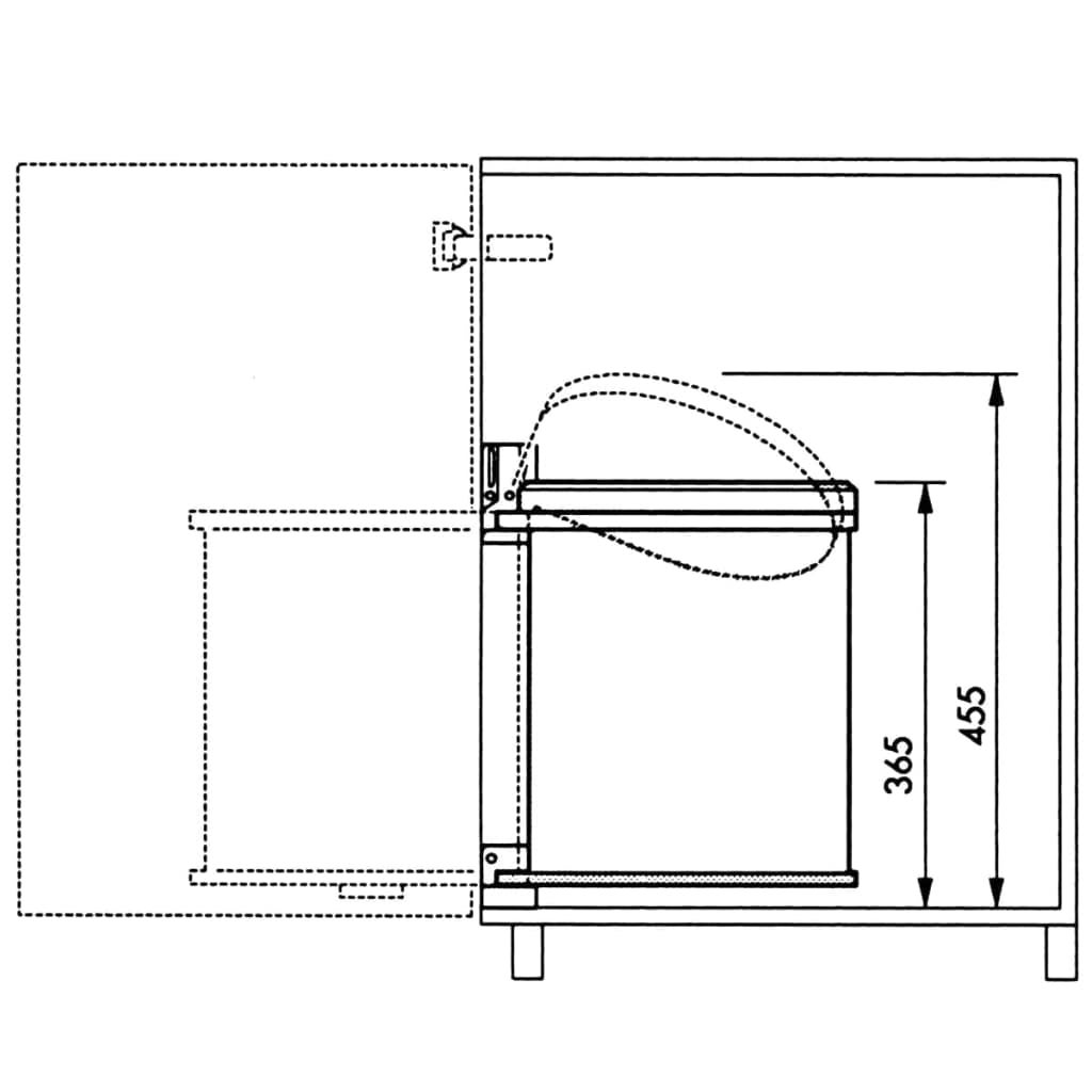 Poubelle de cuisine encastrable sous évier 15L Hailo Compact-Box M Coloris - Inox - 8