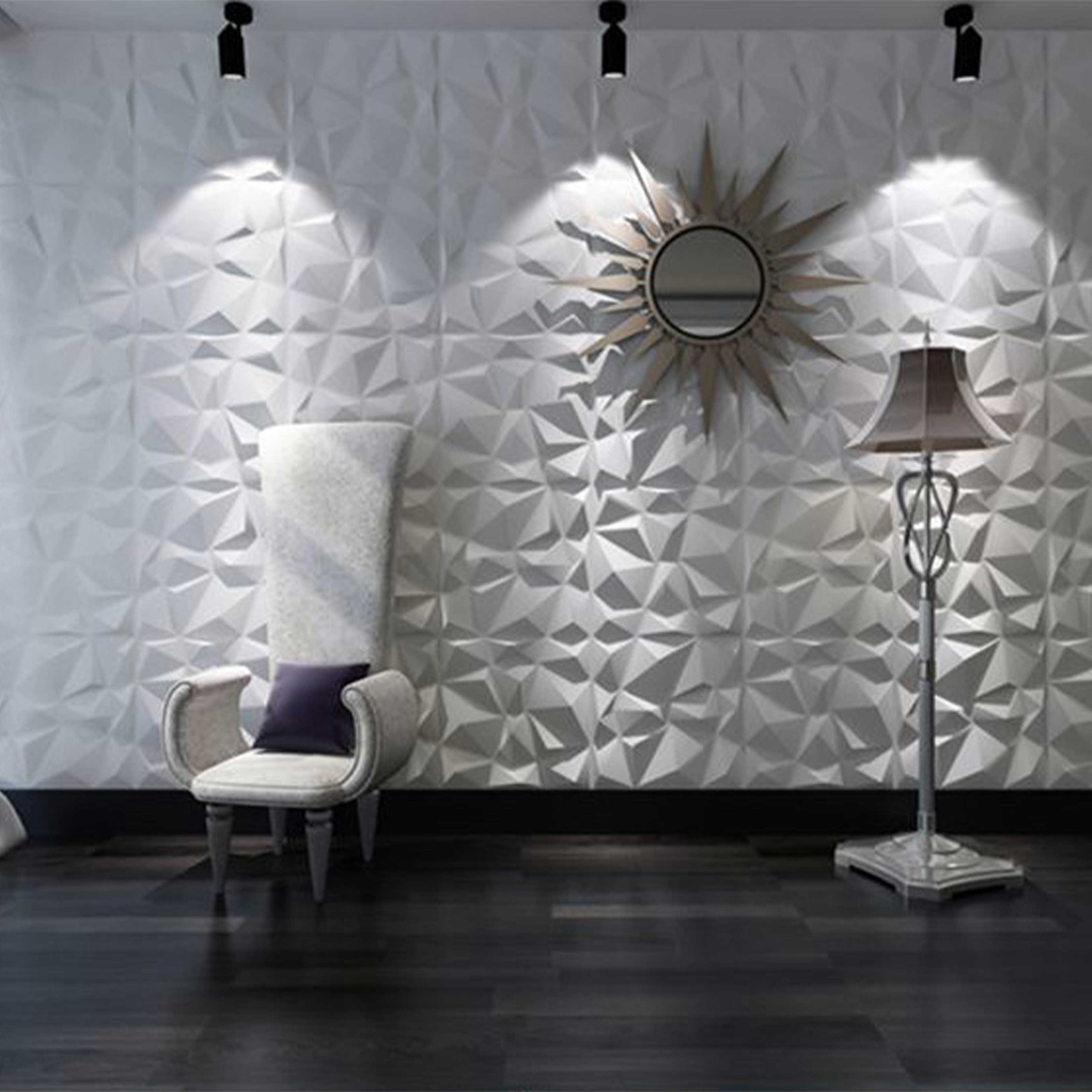 Panneau mural isolant décoratif en PVC 3D ultra résistant DIAMOND 590 x 590 cm (6,99 €) - 4