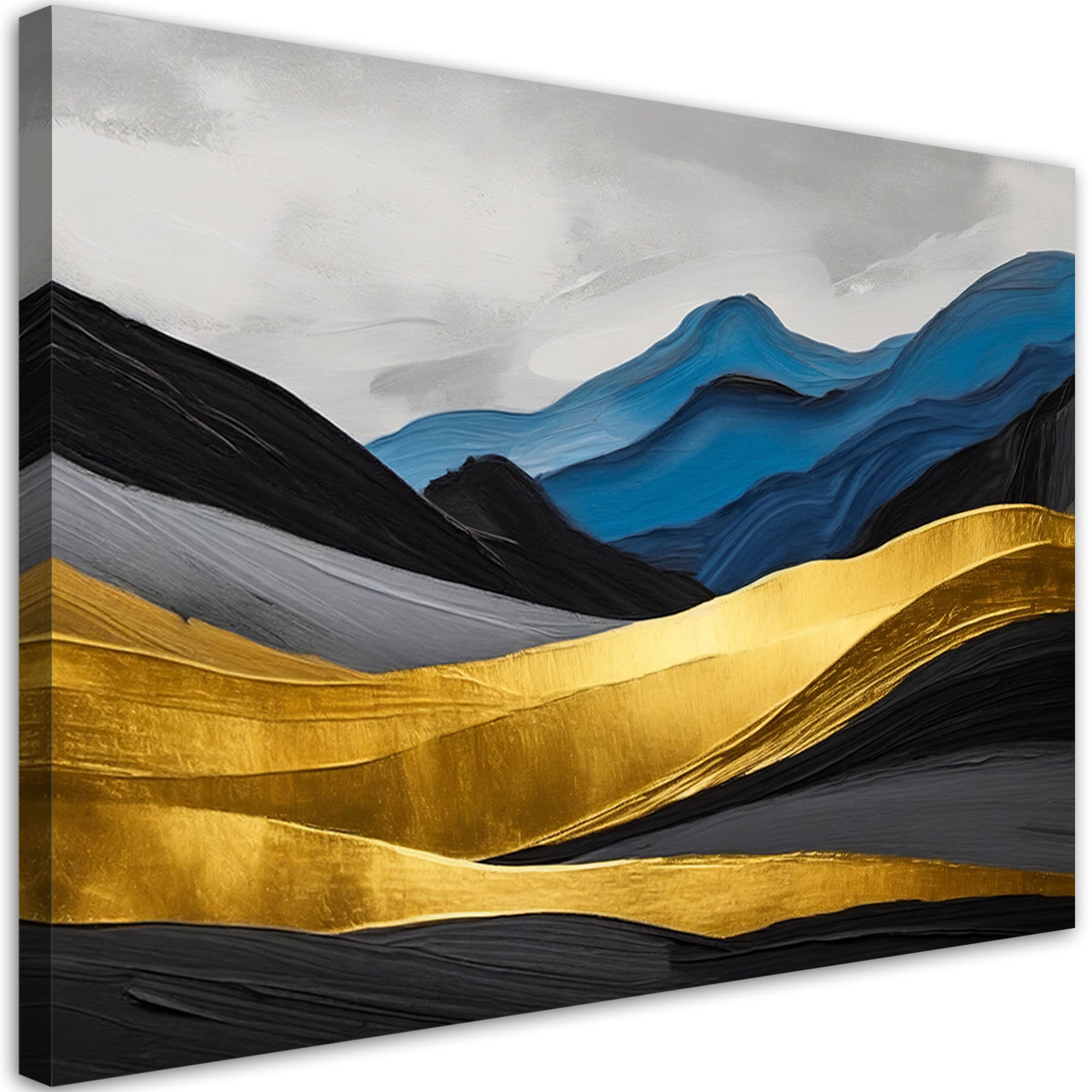 Obraz, Góry abstrakcja złoty glamour 90x60