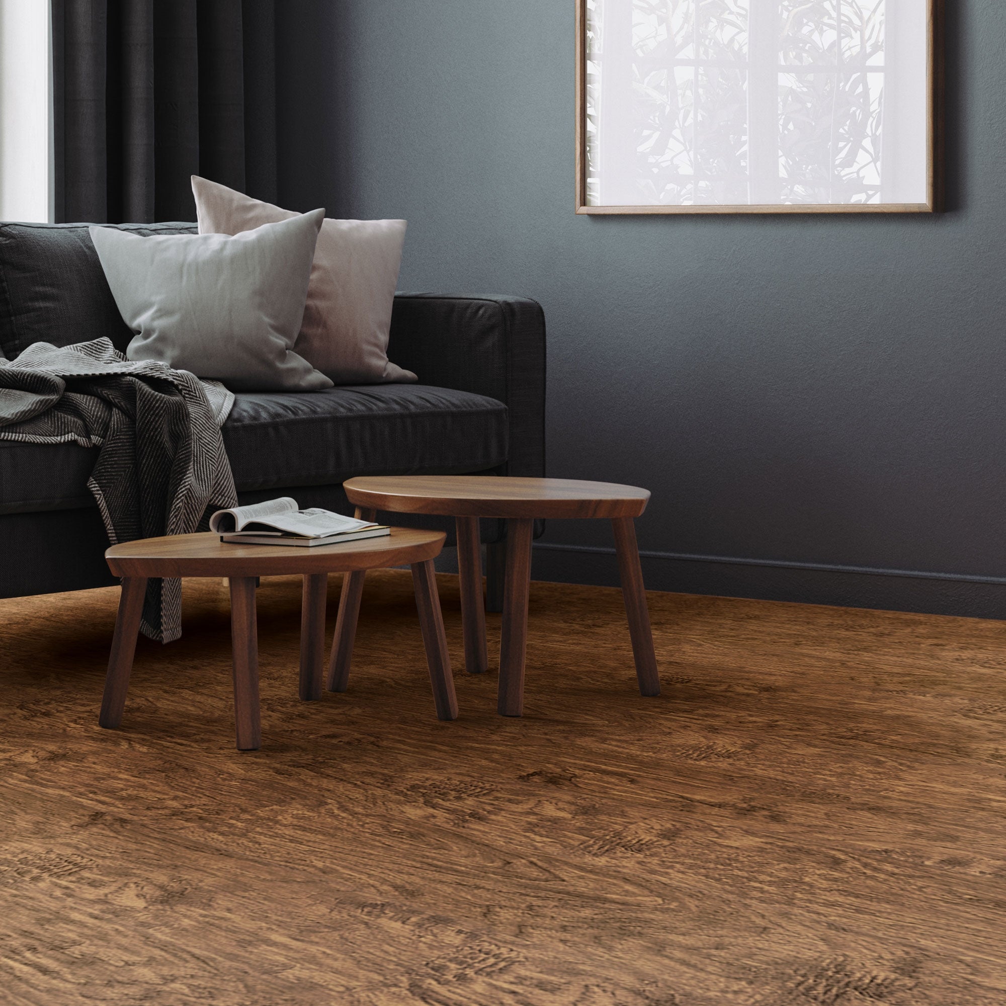 ML-Design panele winylowe na klik 122x18xcm 4,2 mm 6,16m²/28 desek classic acacia brazowy szare wygląd drewna wodoodporne klasa 34 podłoga PVC Deluxe