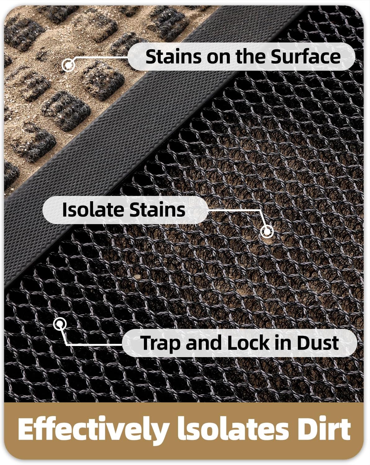 Tapis Extérieur Résistant à la Pluie en Soie Élastique - Paillasson Extérieur Antidérapant pour Entrée et Patio - 3