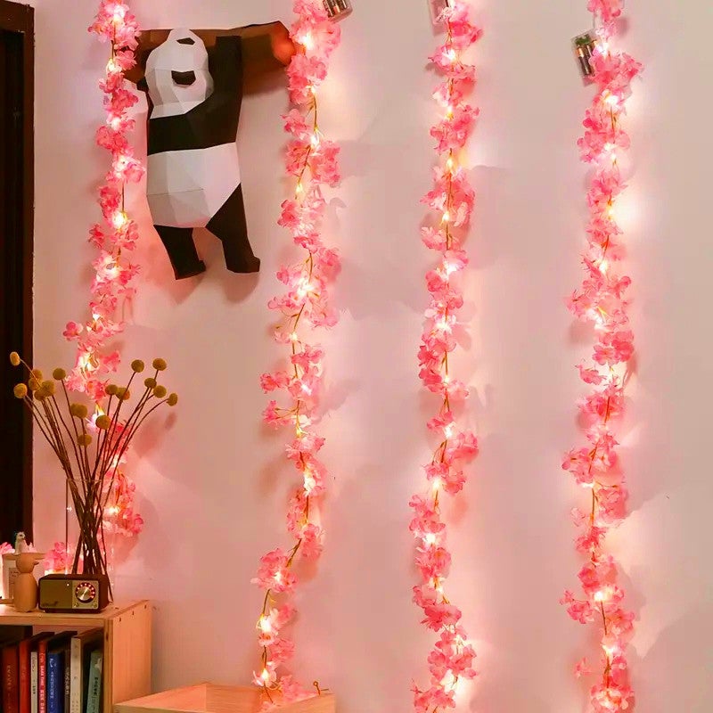 Guirlande Lumineuse Fleur De Cerisier Blanc - 96 LED Avec Minuterie - 1,80m - Neuf