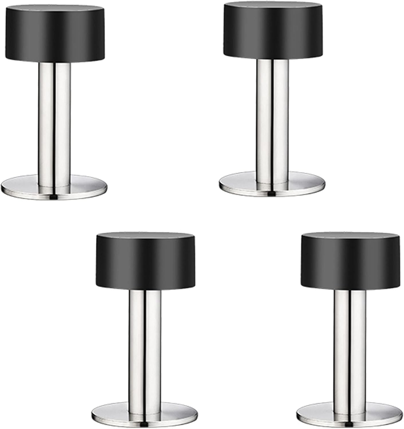 LaBlanc - Lot de 2 butées de porte noires très résistantes en acier LaBlanc - Lot de 2 butées de porte noires très résistantes en acier