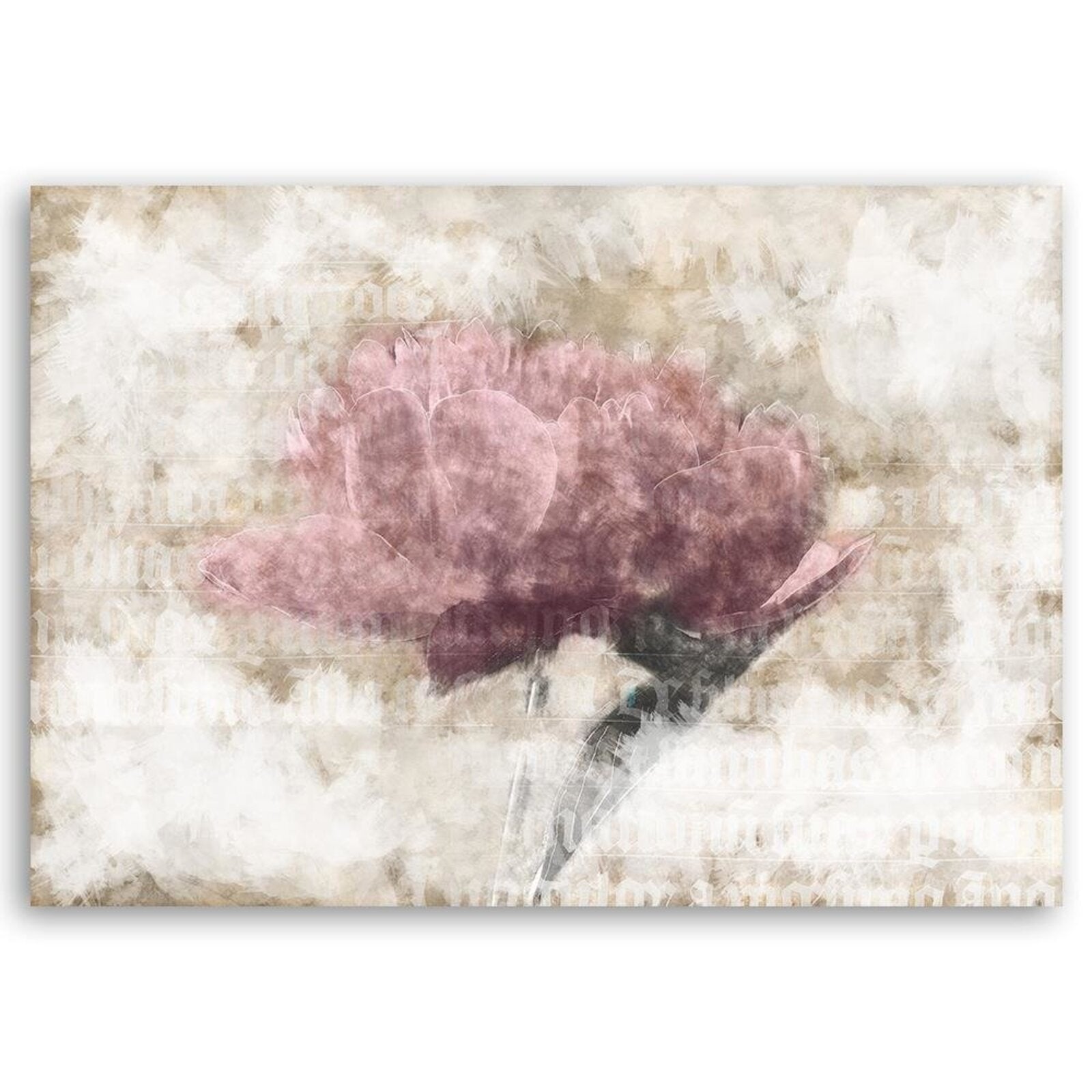 Tableau abstraction rose - 90 x 60 cm - 2