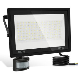 VRTOGTHE 2PACK Projecteur LED Extérieur 100W Détecteur Mouvement 10000LM IP67 - Blanc Froid