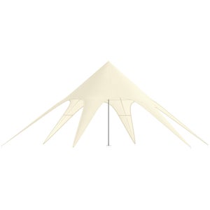 Tente de jardin étoile barnum XXL polyester haute densité beige