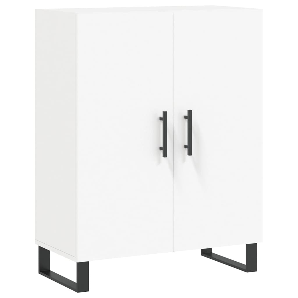 Buffet haut Blanc 69,5x34x180 cm Bois d'ingénierie - 7