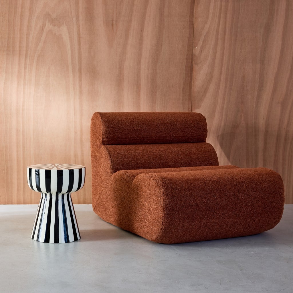 Mesa de apoio em aço esmaltado listras, Preto - 3