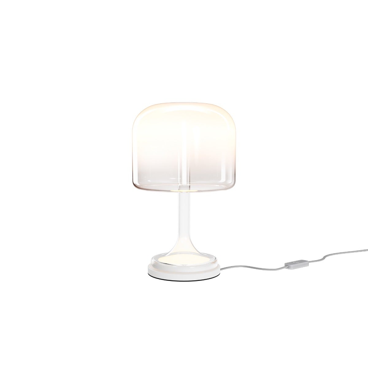 Lampa stołowa LED grzybek SPIRITO biała 13W ciepła 1600lm szkło wym:28x18x18cm IP20 Maytoni