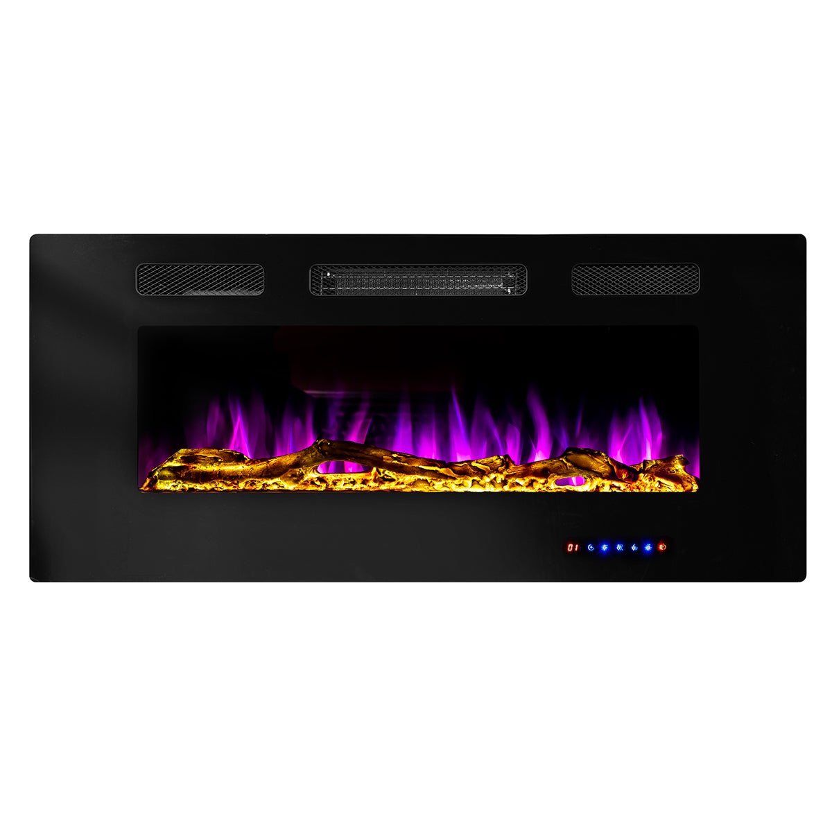 Cheminée électrique murale multicolore Adeli, flamme artistique, 465 x 1016 x 121 mm, 1500 W, 100 combinaisons de couleurs, thermostat - 3